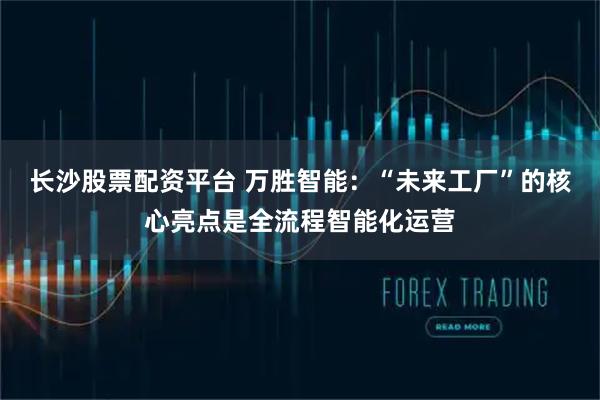 长沙股票配资平台 万胜智能：“未来工厂”的核心亮点是全流程智能化运营